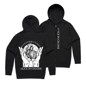 Black Gives Way to Blue Hoodie