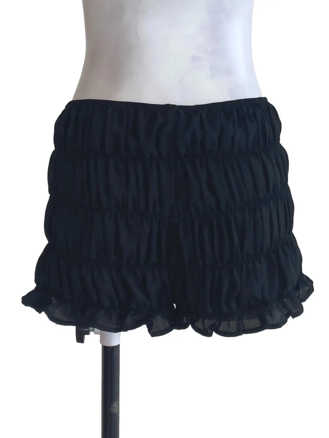 Black Pleated Shorts