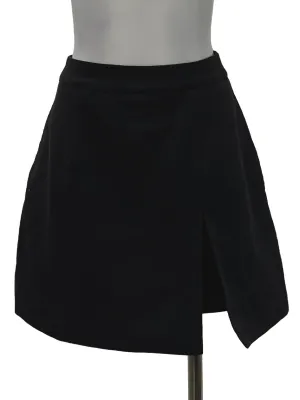 Black Split Thigh Skort