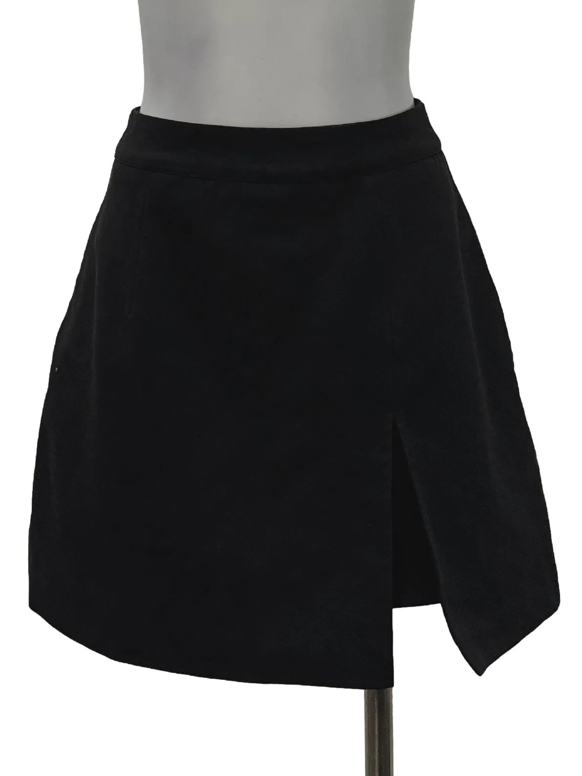Black Split Thigh Skort