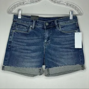 BlankNYC bayou blue frayed Jean shorts new NWT 25