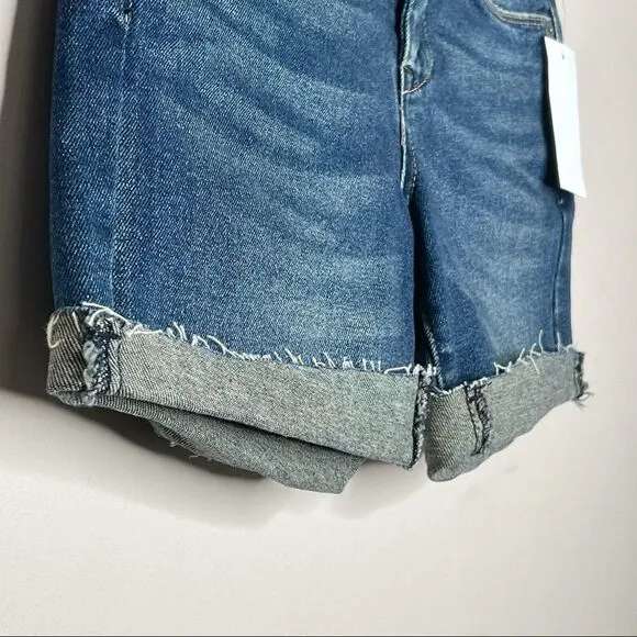 BlankNYC bayou blue frayed Jean shorts new NWT 25