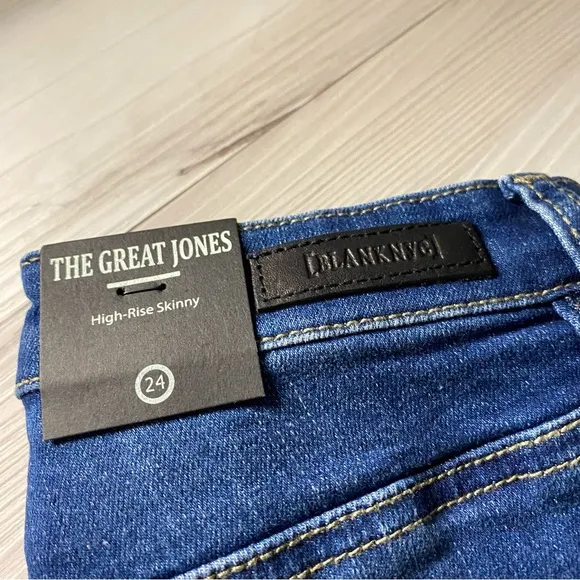 BLANKNYC Distressed High Rise Skinny Jeans