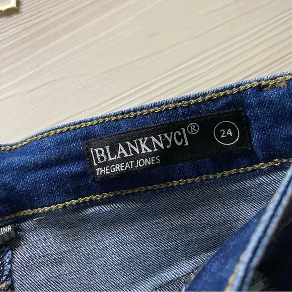 BLANKNYC Distressed High Rise Skinny Jeans
