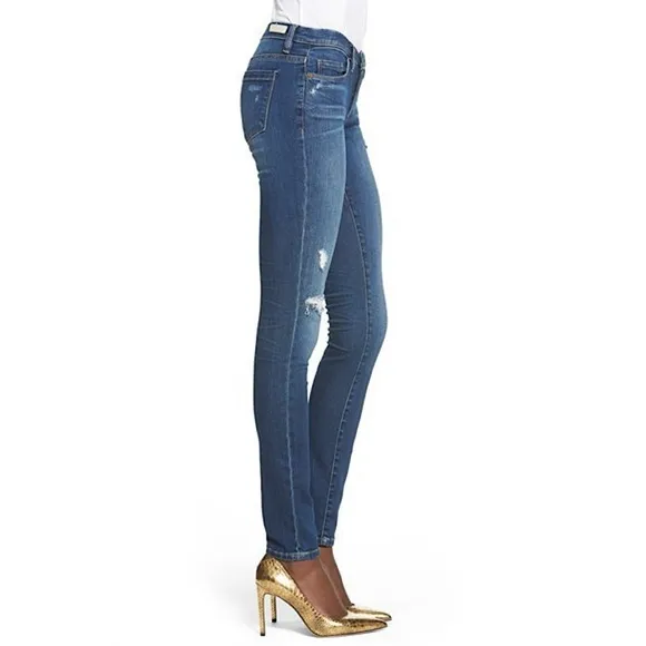 BLANKNYC Distressed High Rise Skinny Jeans