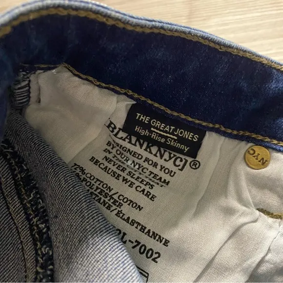 BLANKNYC Distressed High Rise Skinny Jeans