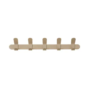 blomus Coat Rack with 5 Hooks in Nomad Tan VENEA