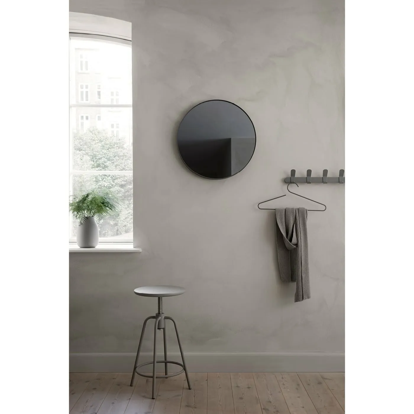 blomus Coat Rack with 5 Hooks in Steel Grey VENEA