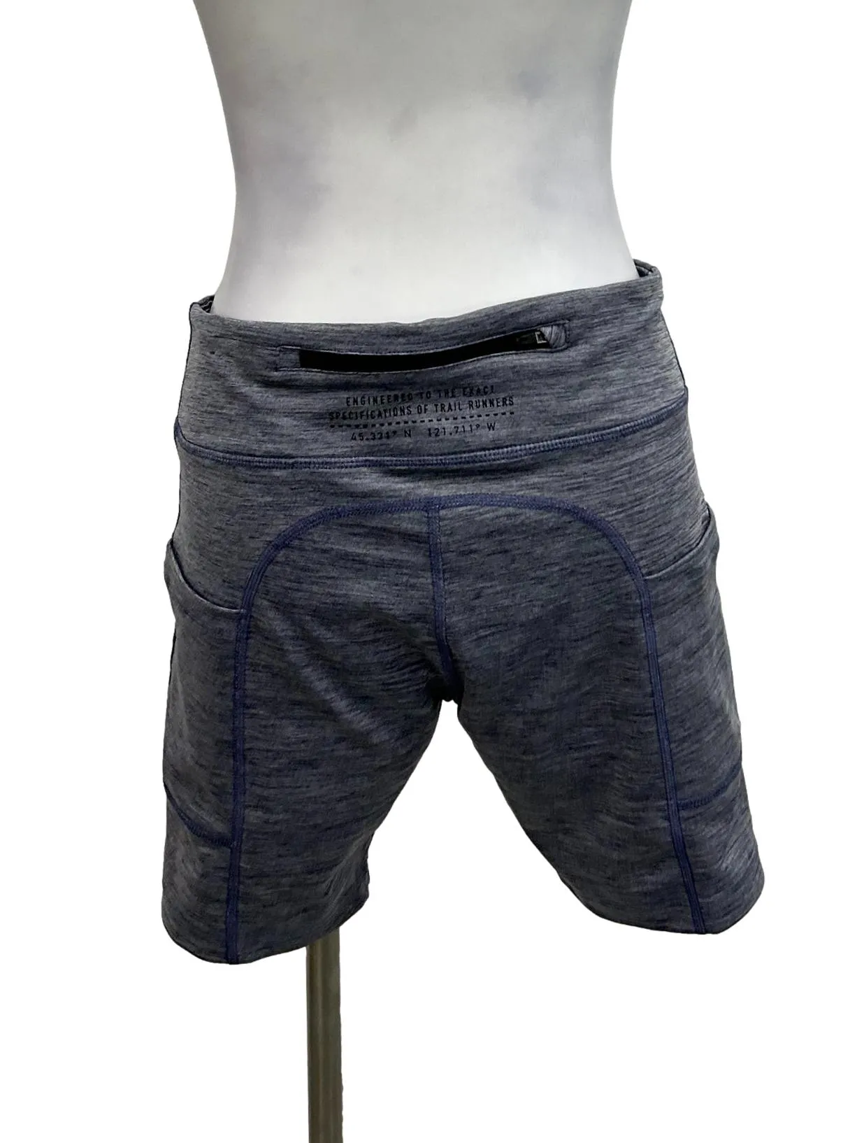 Blue Marl Biker Shorts