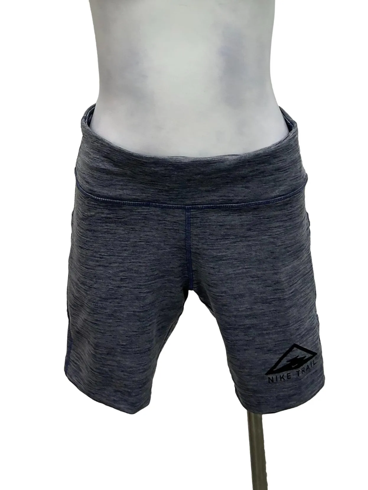 Blue Marl Biker Shorts