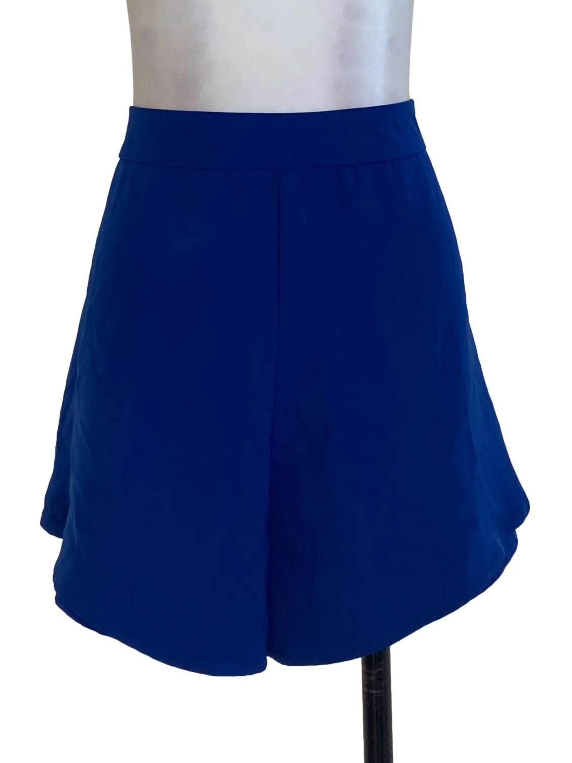 Blue Plain Wide Shorts