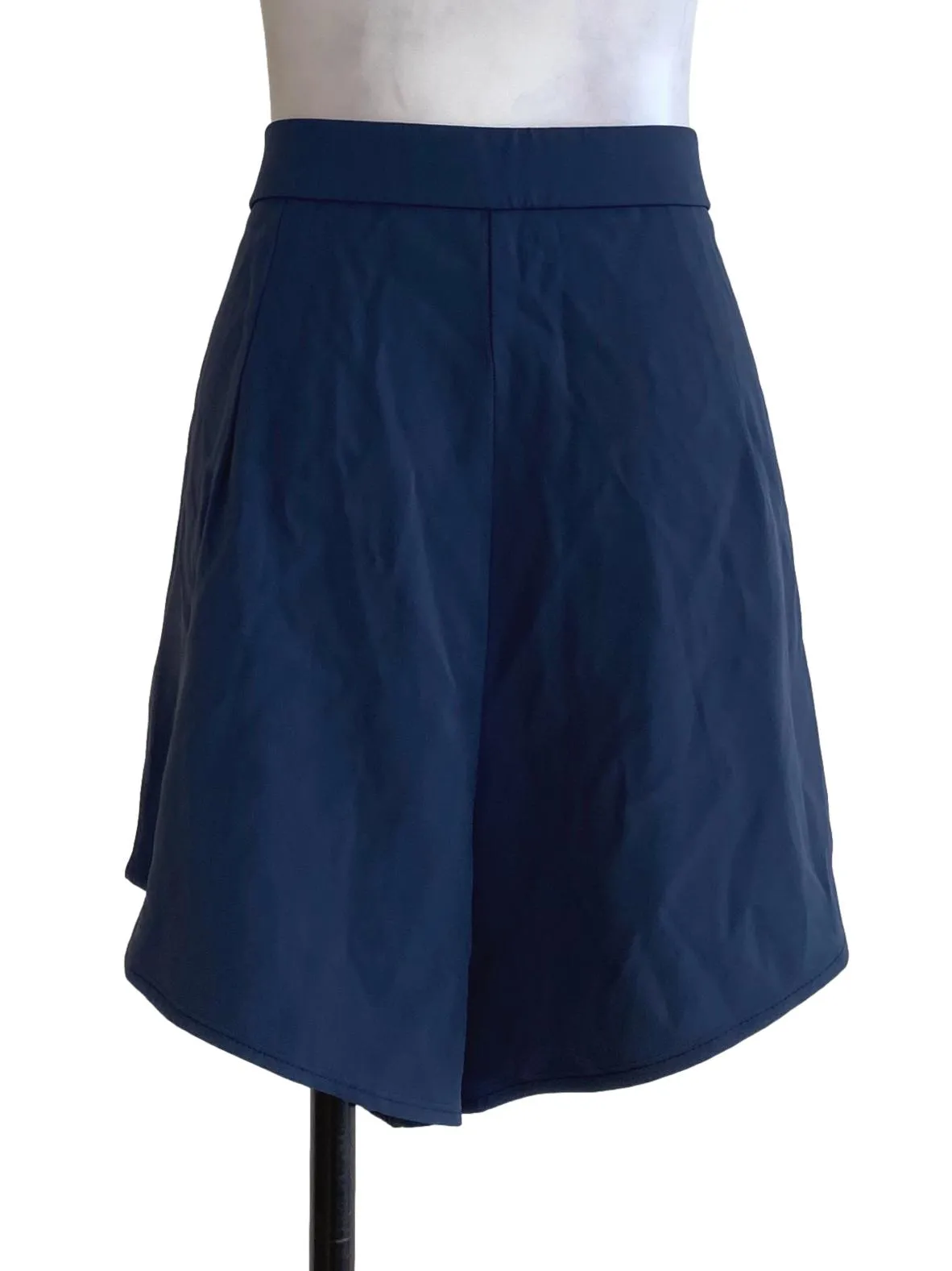 Blue Pleated Shorts
