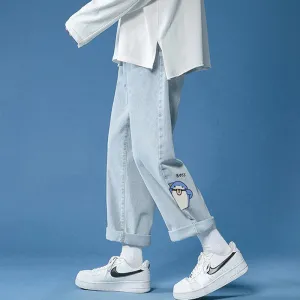 BLUE SHARK PRINT JEANS UB2806
