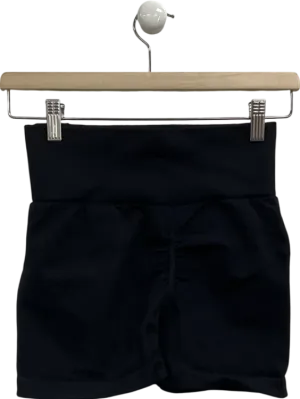 Bo   Tee Blue High Waisted Ruched Bum Shorts UK S