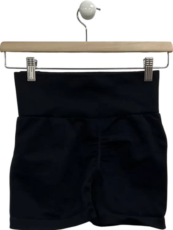 Bo   Tee Blue High Waisted Ruched Bum Shorts UK S