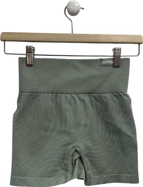Bo   Tee Green High Waisted Ruched Shorts UK S