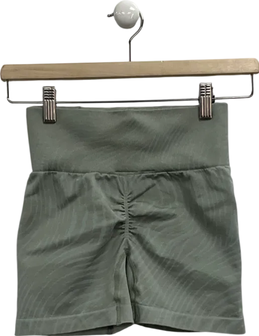Bo   Tee Green High Waisted Ruched Shorts UK S