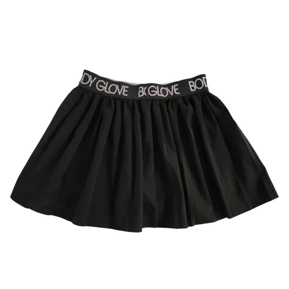 BODY GLOVE Pretty in Pleated Skort Black Skater Tennis Golf Skirt