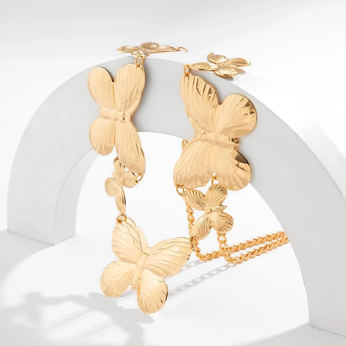 Bohemia Gold Silver Tone Butterfly Belly Chain