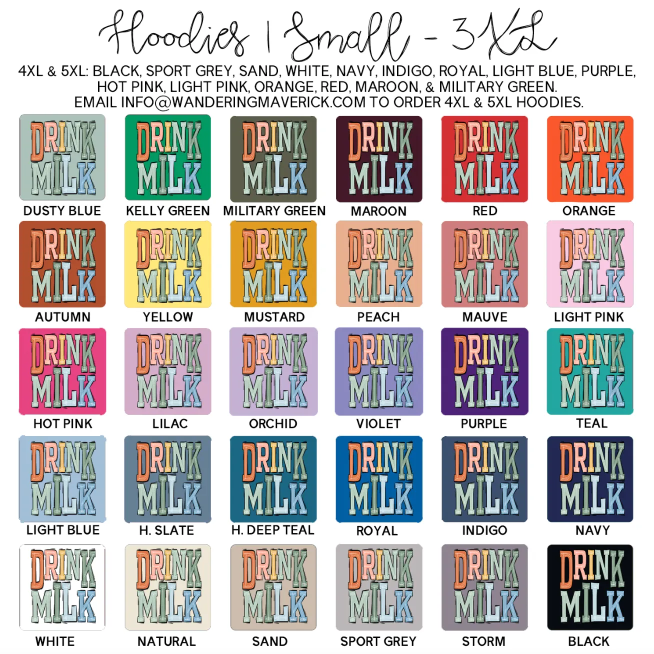 Boho Drink Milk Hoodie (S-3XL) Unisex - Multiple Colors!