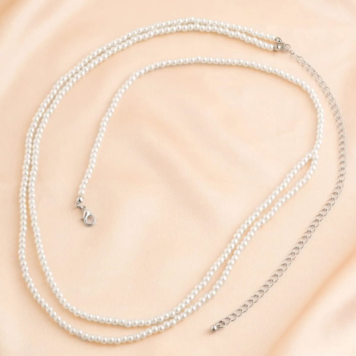 Boho Minimalist Layered Pearl Waist Chain