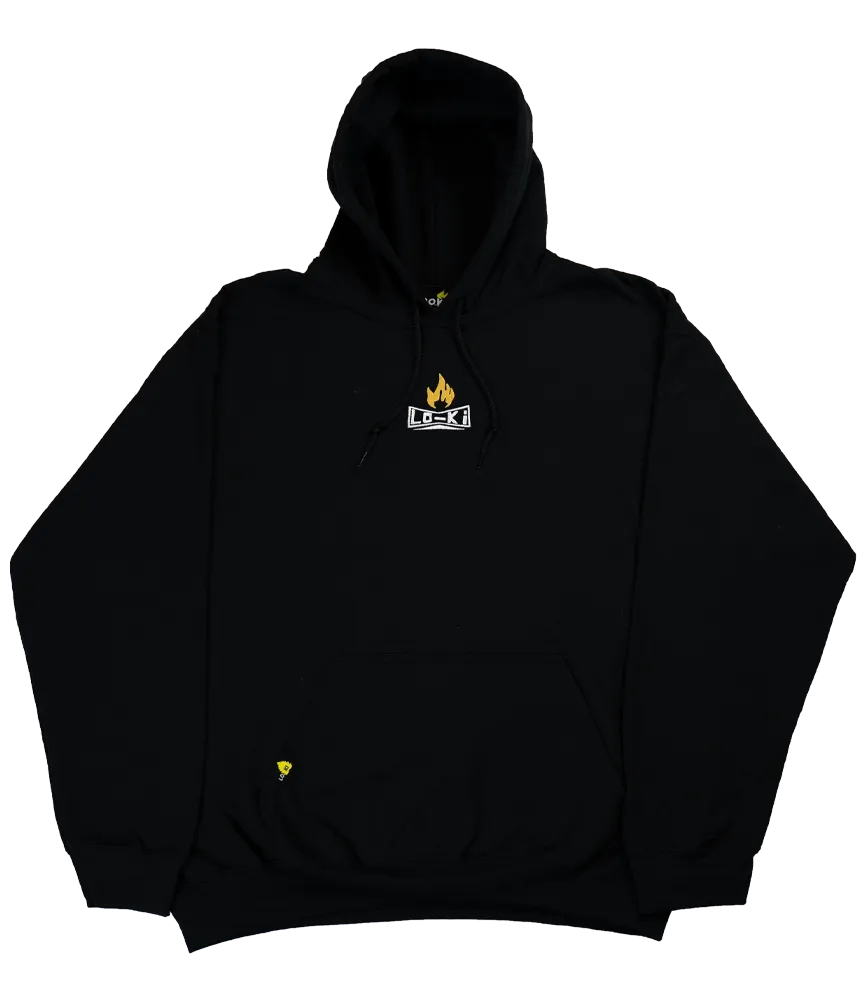 BOX LOGO - Black/Gold  - Embroidered Hoodie
