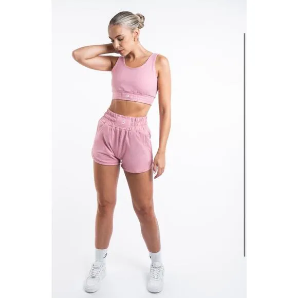 Boxraw Kim Collection Training Shorts &amp; Crop Top in Pale Pink Set Size‎ XS