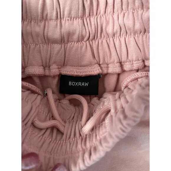 Boxraw Kim Collection Training Shorts &amp; Crop Top in Pale Pink Set Size‎ XS