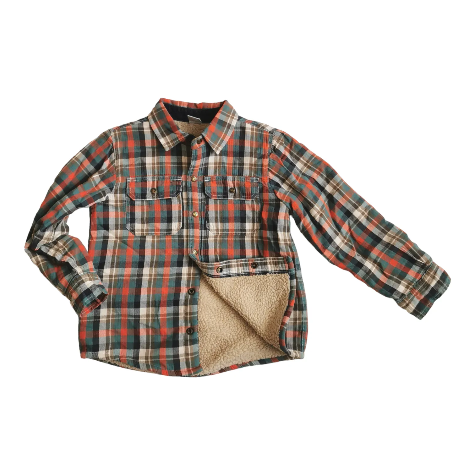 BOY SIZE 6 YEARS - PETIT BATEAU, Sherpa Lined, Spring / Fall Jacket VGUC B30
