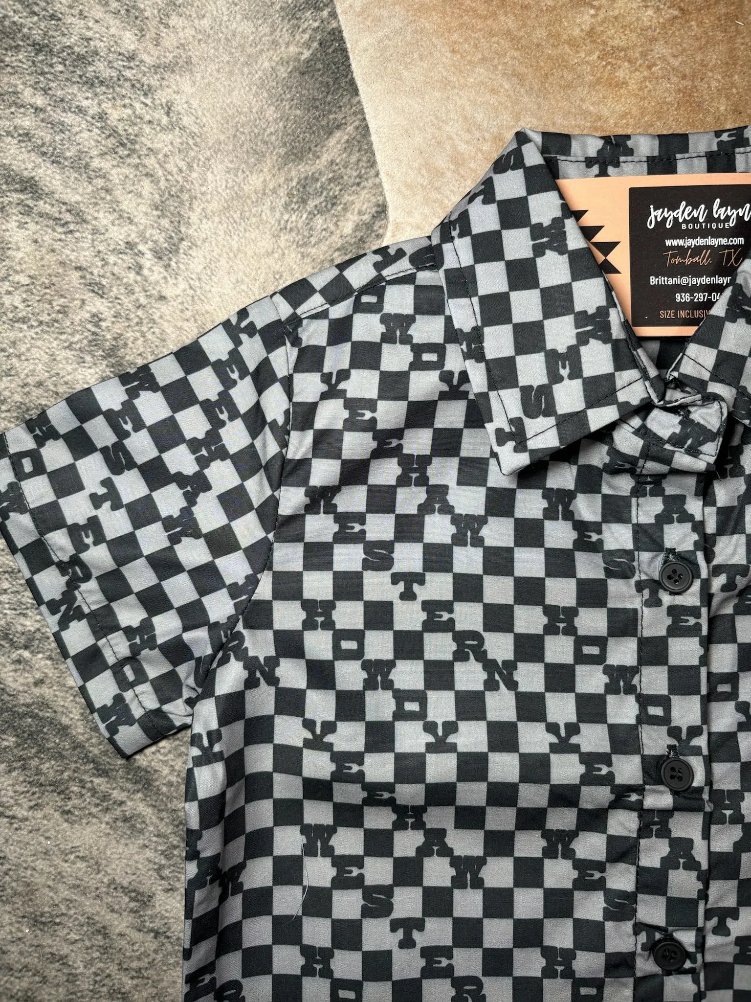 Boys Cowboy Talk Western Short Sleeve Button Ups