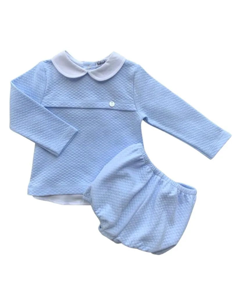 Boys Pale Blue Cotton Short Set