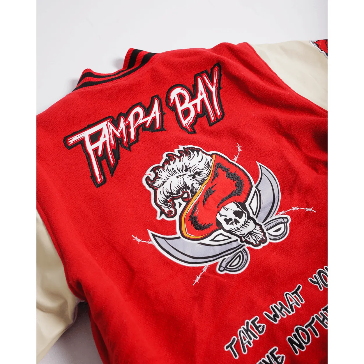 BRAND X PIRATE IN TAMPA VARSITY JACKET (RED)