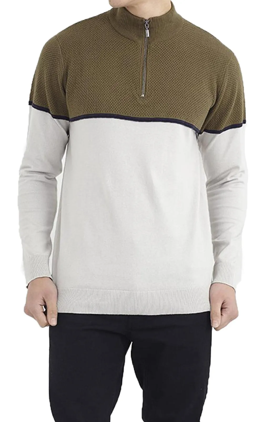 Brave Soul Men High Neck Sweatshirt