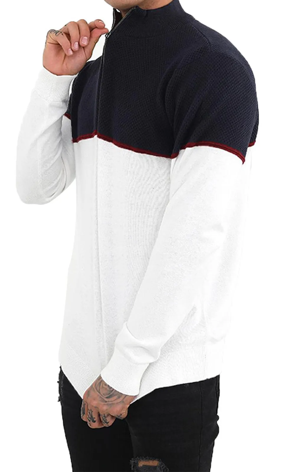 Brave Soul Men High Neck Sweatshirt