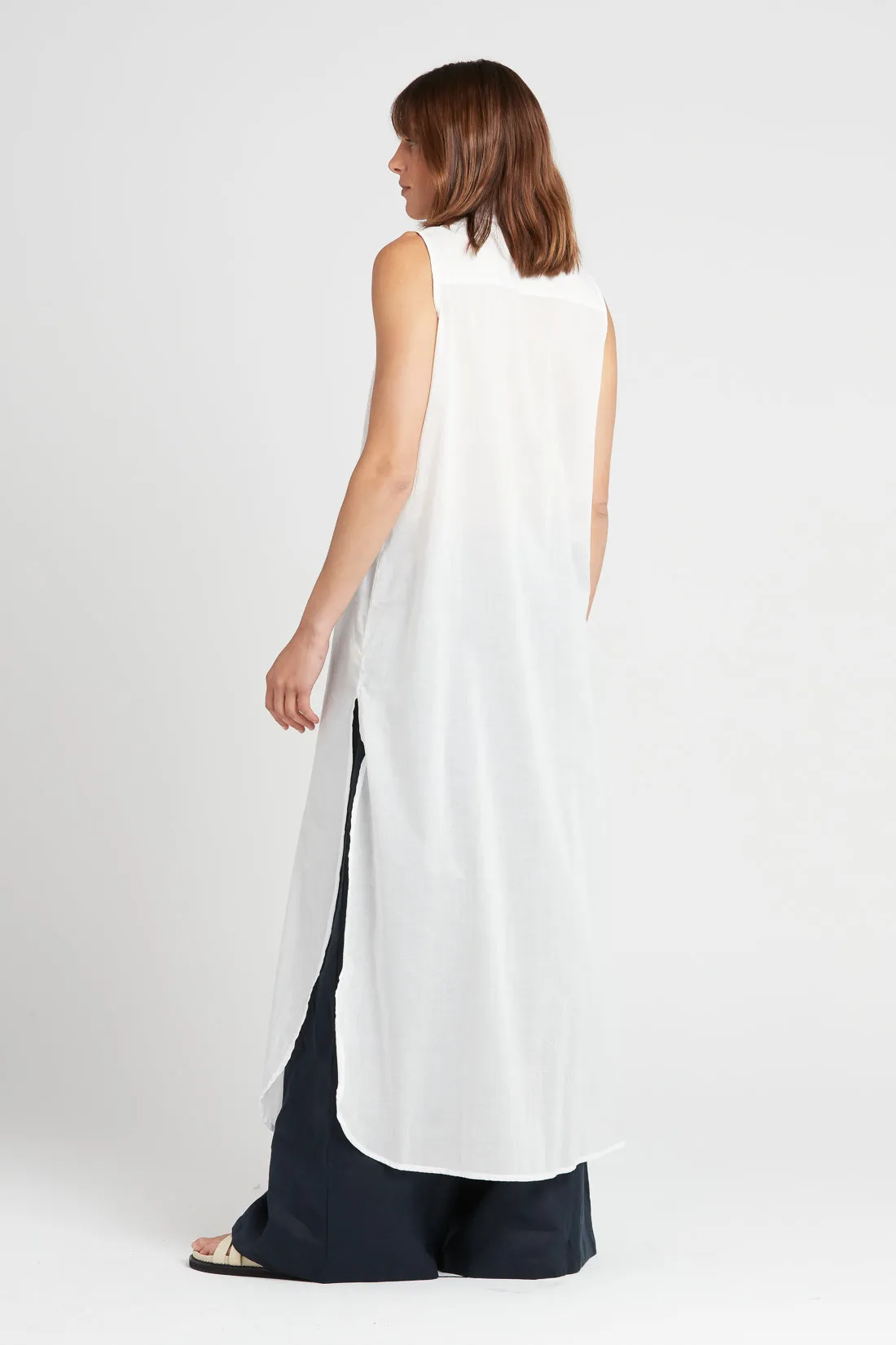 Bronte Cotton Shirt Dress White