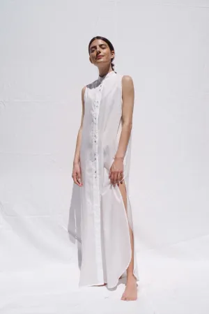 Bronte Cotton Shirt Dress White