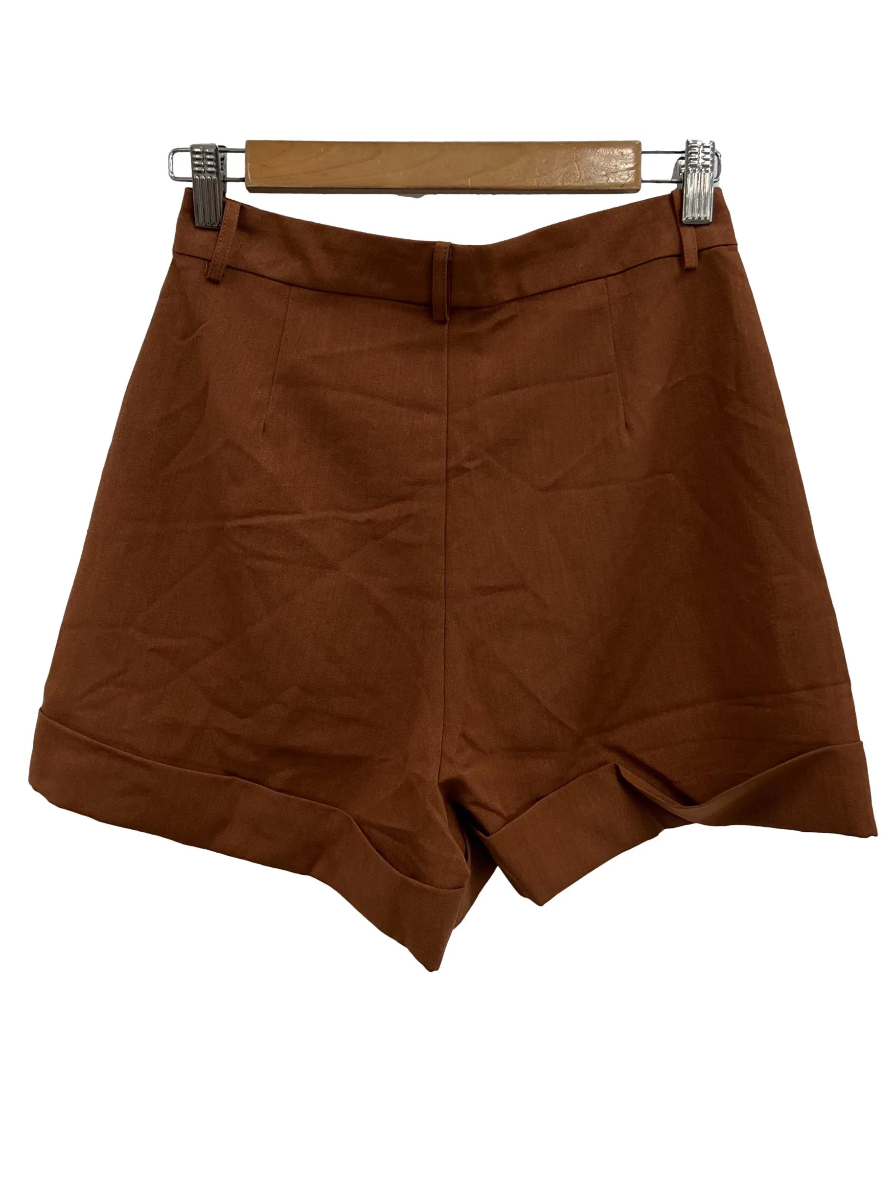 Brown Cuuffed Shorts LB
