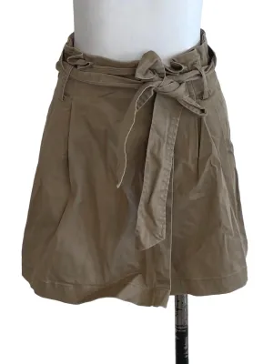 Brown Pleated Plain Skort LB