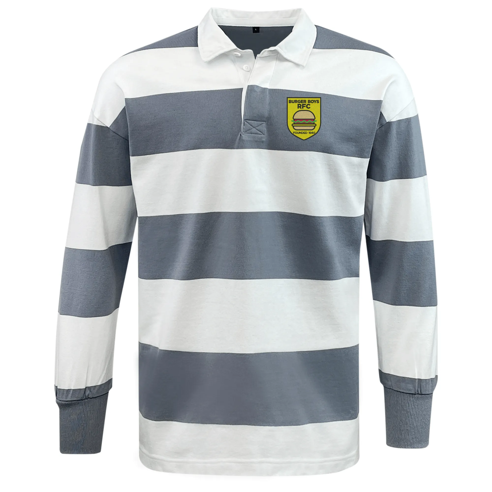 Burger Boys RFC Classic Long Sleeve Hooped Rugby Jersey
