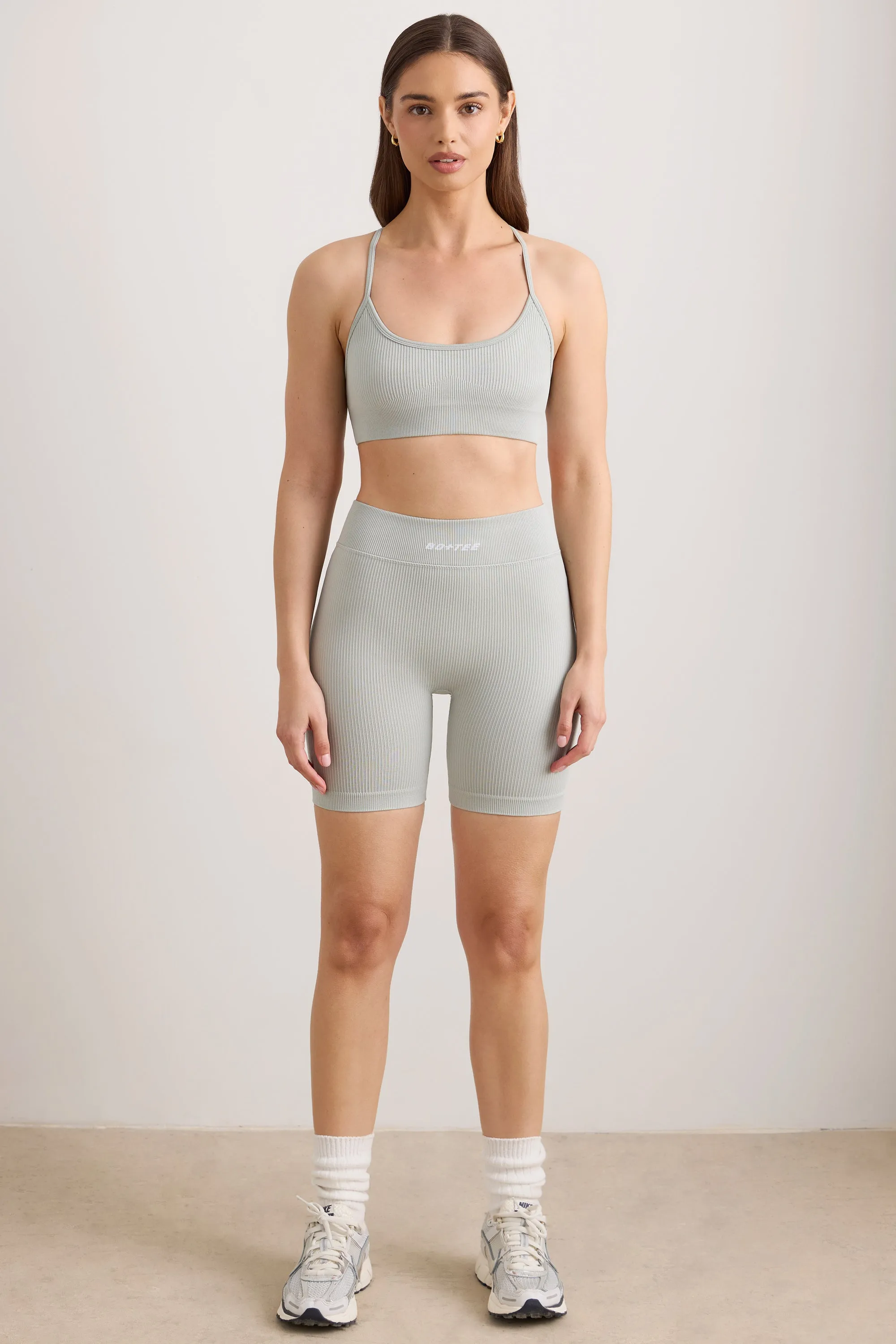 Burn - FlexiRib Biker Shorts in Grey