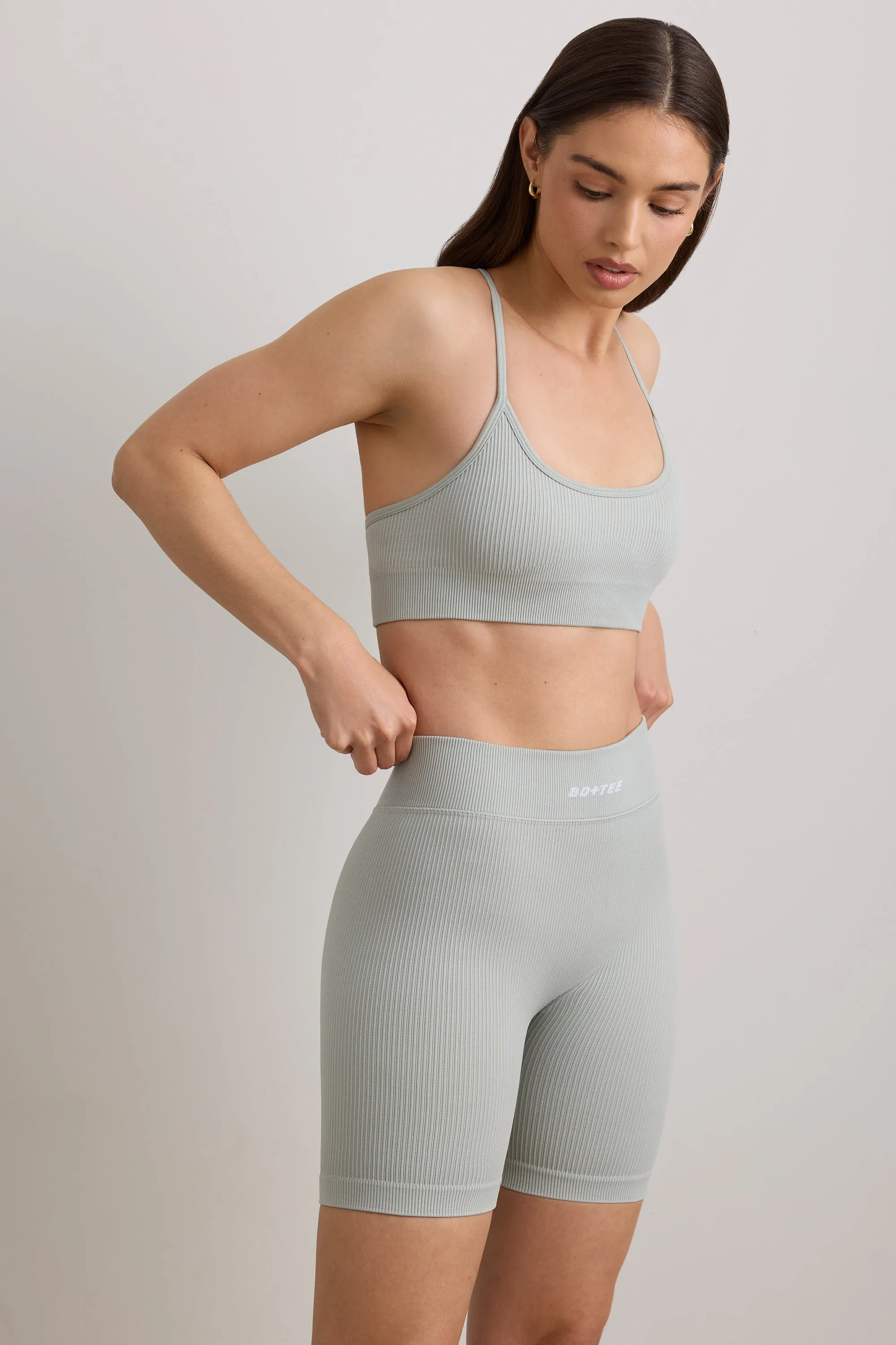 Burn - FlexiRib Biker Shorts in Grey
