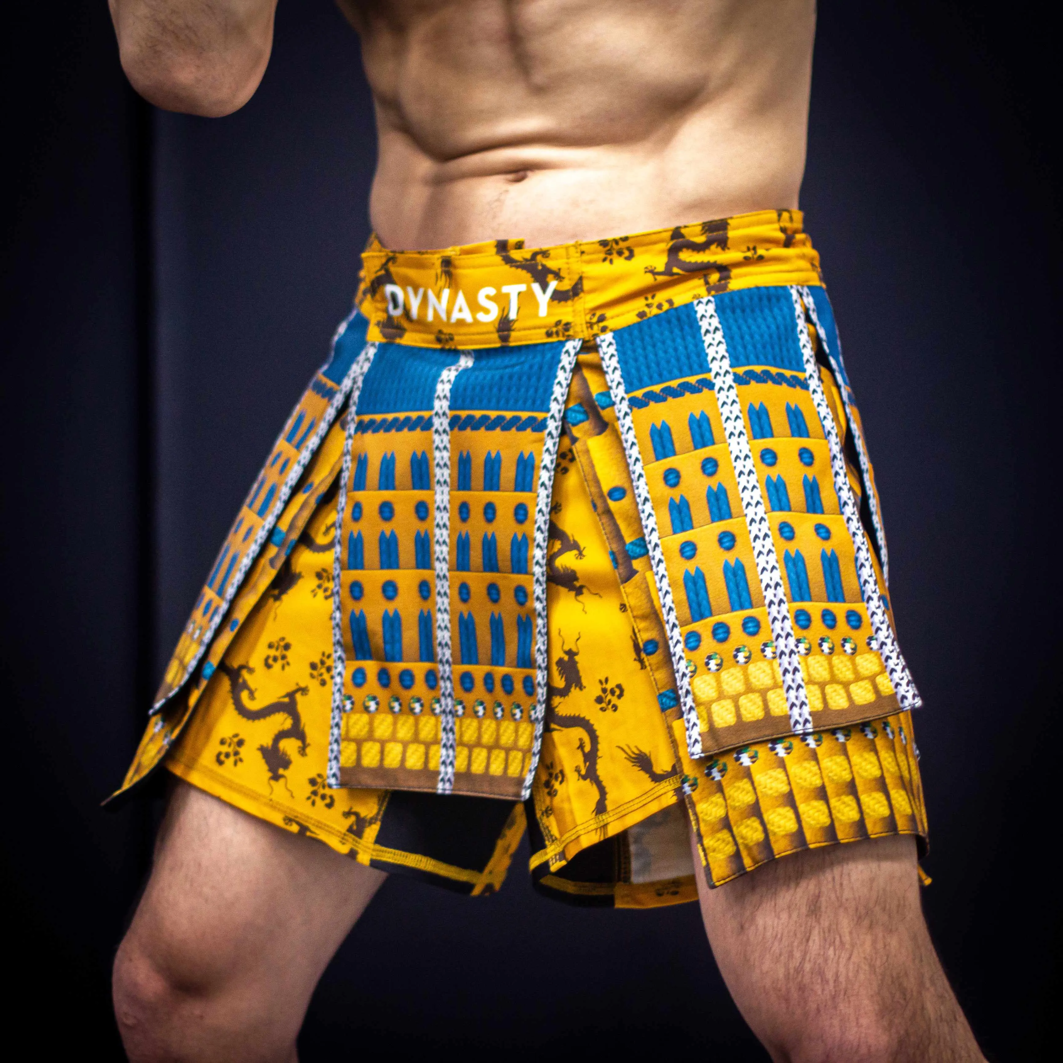 Bushido Samurai Armor Fight Shorts (Gold)