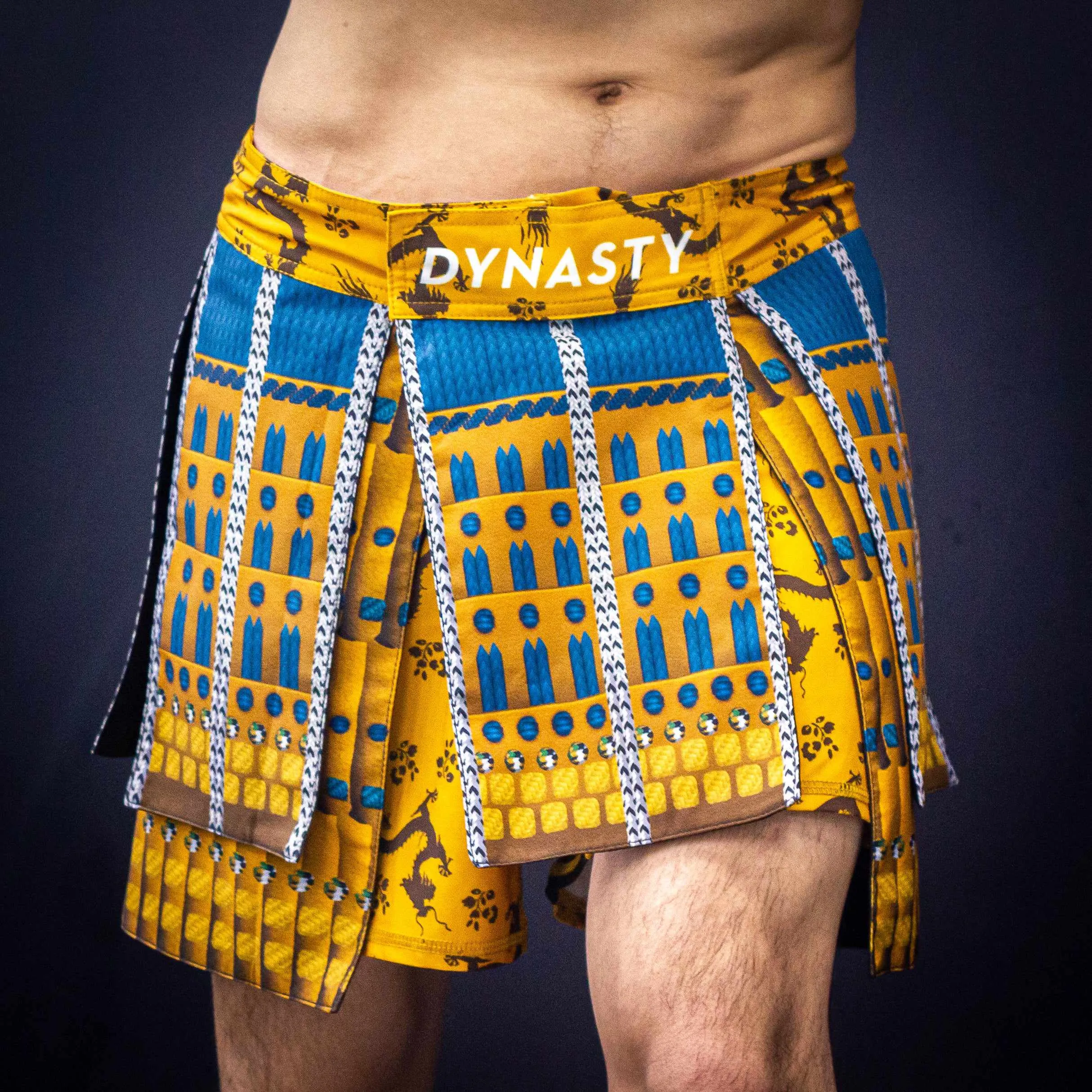 Bushido Samurai Armor Fight Shorts (Gold)