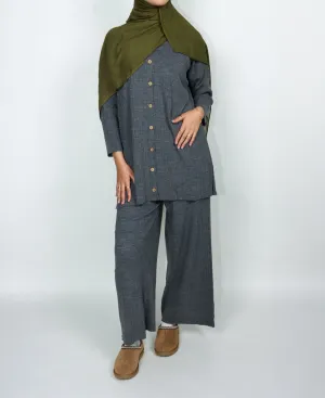 Button Knit Set - Storm