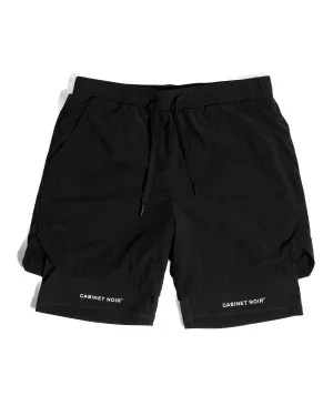 Cab Active Logo Double Layered Shorts Black