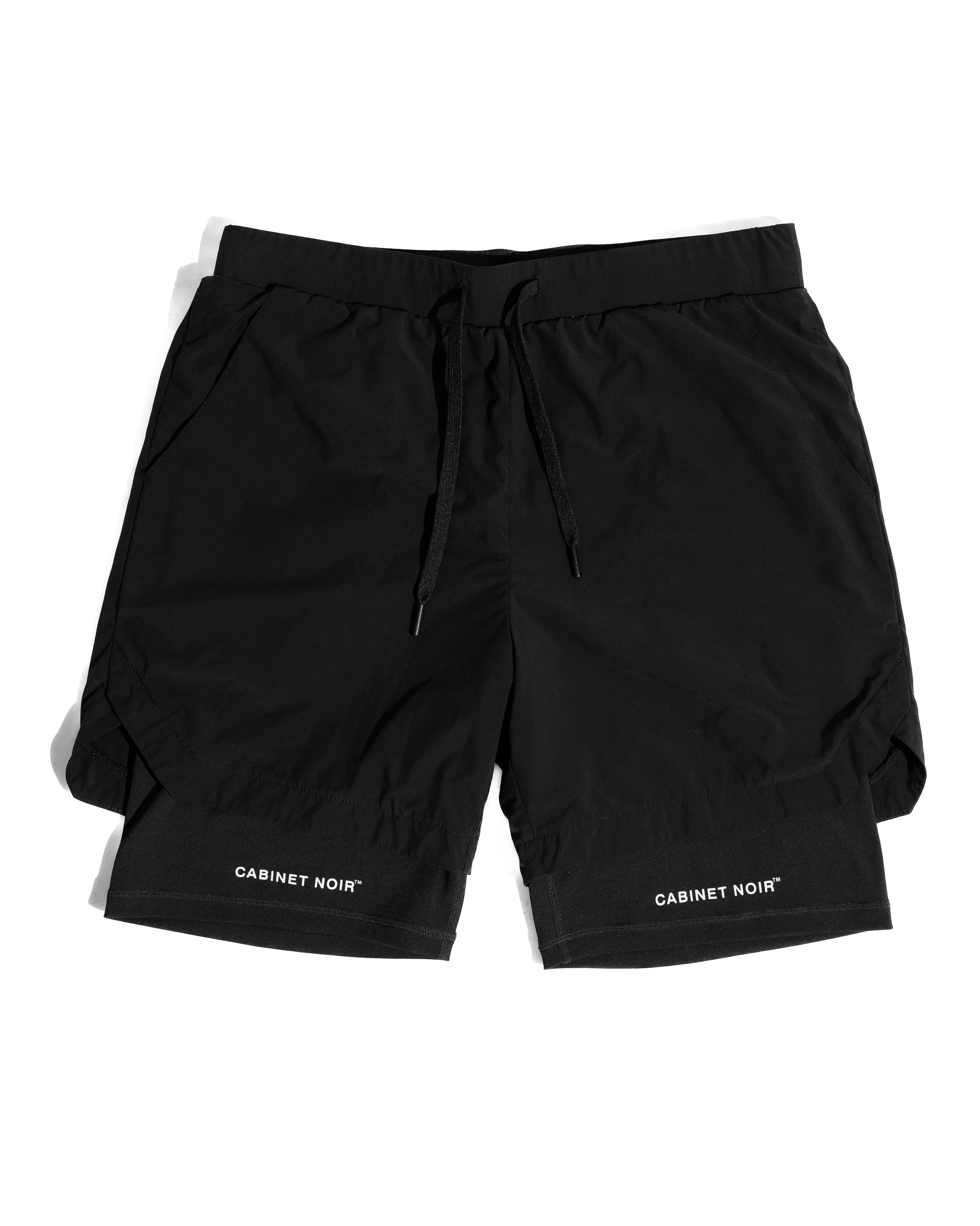 Cab Active Logo Double Layered Shorts Black