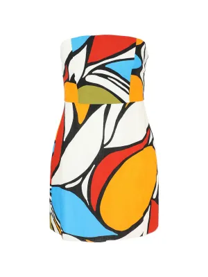Cala de la Cruz Roma Mini Tube Dress in Vitral Multi