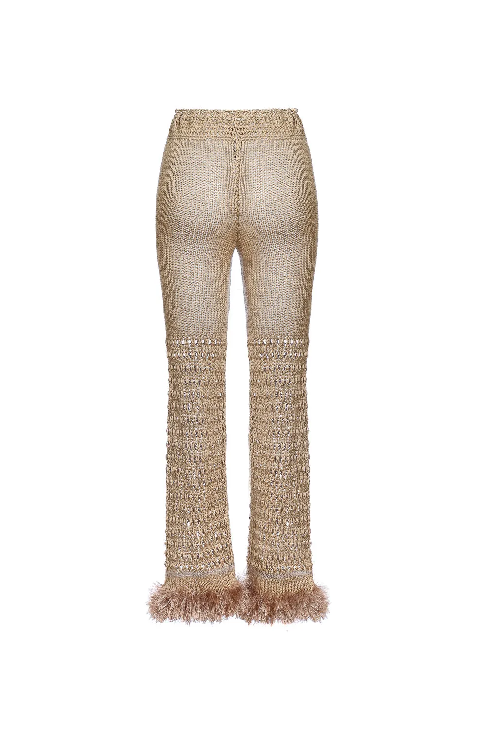 Camel Handmade Knit Pants