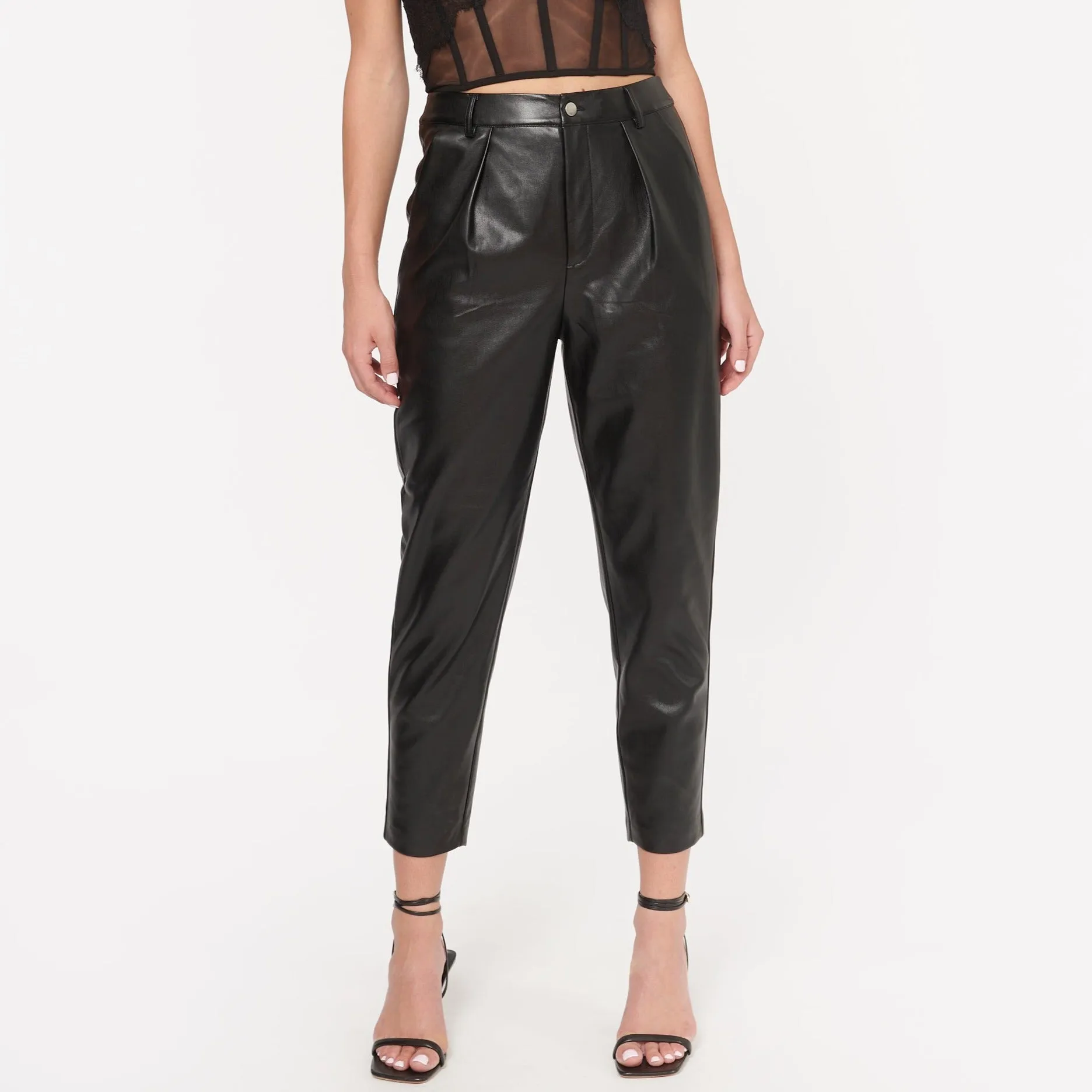 Cami NYC Anja Vegan Leather Pant Black
