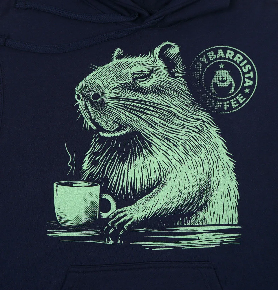 CapyBarrista Coffee Unisex Hoodie navy